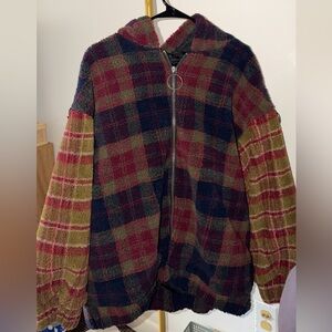 Dolls Kill Multicolor Plaid Teddy Jacket